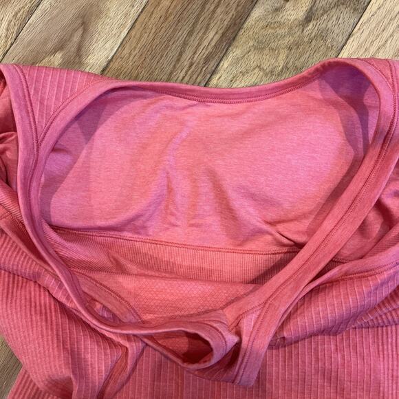 Lululemon Size 10 Ebb To Street Tank Top Ribbed Pink Women’s Full Length - Picture 6 of 6